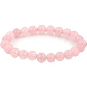 Handmade 8mm Gemstone Stretch Bracelet for Positive Energy - 7 Inch Unisex